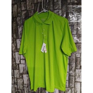 Core 365 Acid Green Short Sleeve Polo Shirt Womens Size XL Embroidered  Flaw